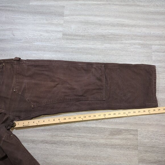 Carhartt B136 DKB Double Knee Work Pants Men's 31x29 Dungaree Fit Dark Brown - Picture 11 of 13